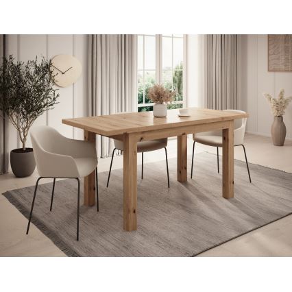Ausziehbarer Esstisch DOO 120/160x75 cm Eiche artisan
