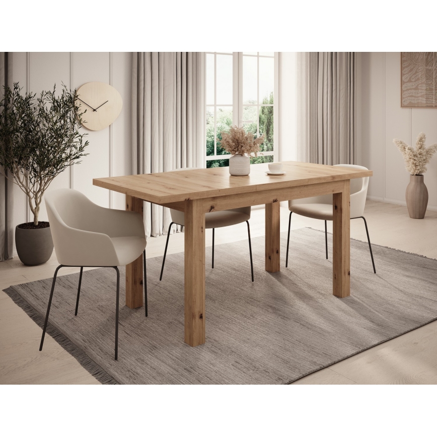 Ausziehbarer Esstisch DOO 120/160x75 cm Eiche artisan