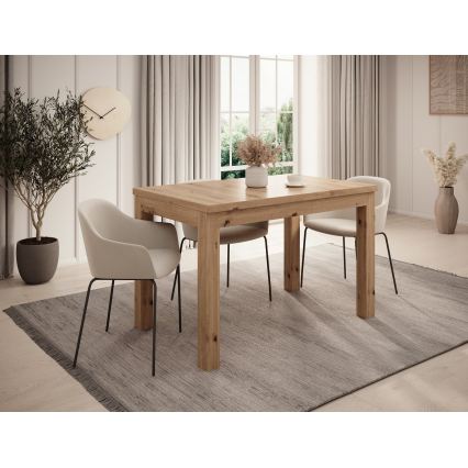Ausziehbarer Esstisch DOO 120/160x75 cm Eiche artisan