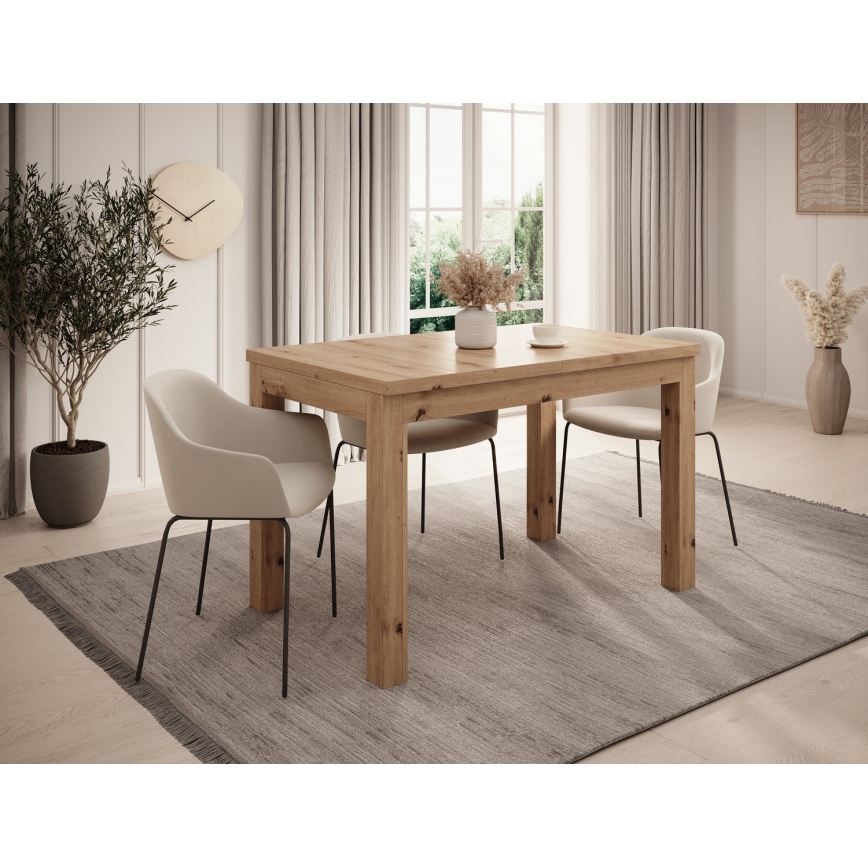 Ausziehbarer Esstisch DOO 120/160x75 cm Eiche artisan