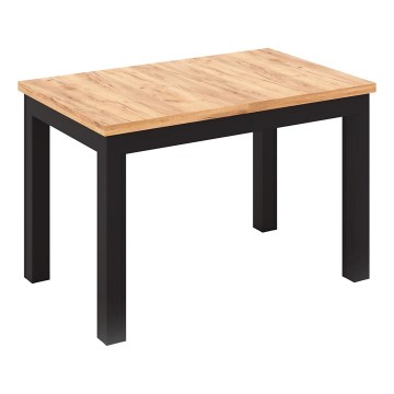 Ausziehbarer Esstisch DOO 120/160x75 cm Eiche Artisan/schwarz