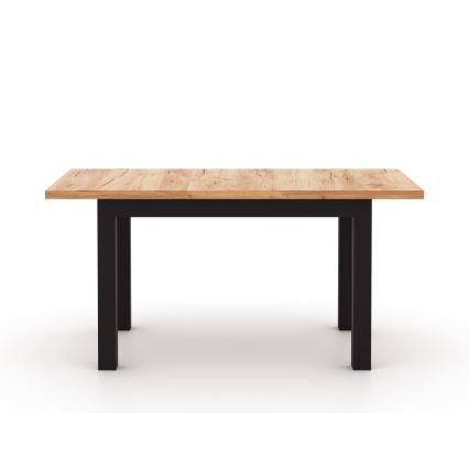 Ausziehbarer Esstisch DOO 120/160x75 cm Eiche craft/schwarz