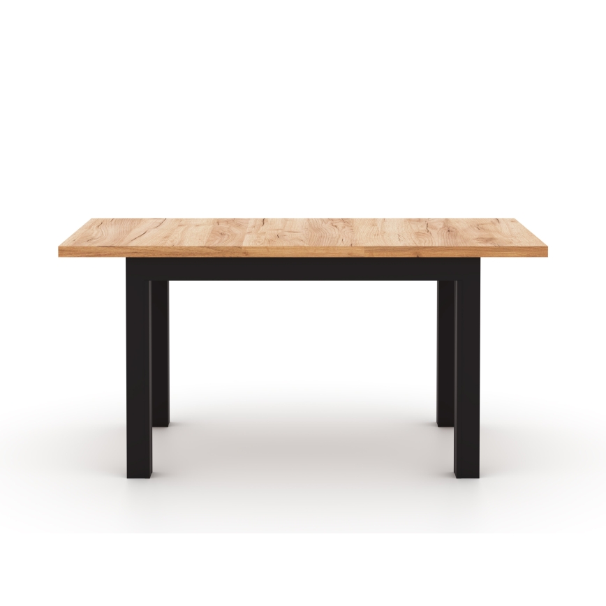 Ausziehbarer Esstisch DOO 120/160x75 cm Eiche craft/schwarz