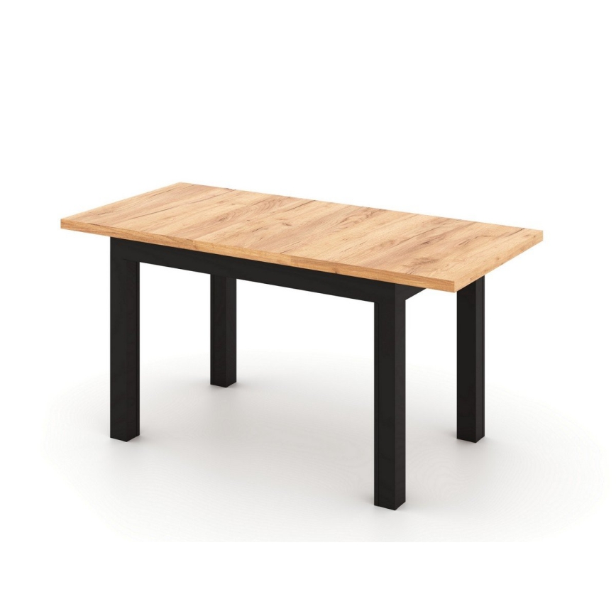 Ausziehbarer Esstisch DOO 120/160x75 cm Eiche craft/schwarz