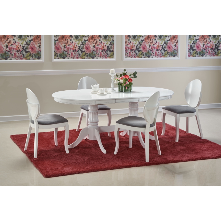 Ausziehbarer Esstisch FUERTE 150/190x90 cm weiß