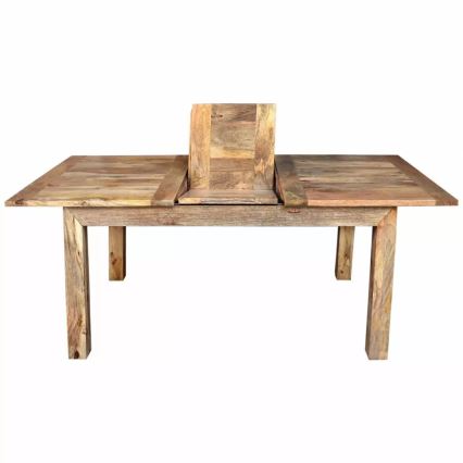 Ausziehbarer Esstisch HINA 180x90 cm Massivholz/Mango