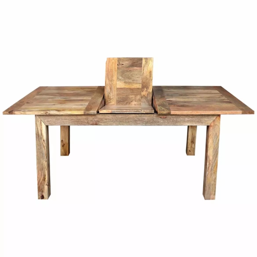 Ausziehbarer Esstisch HINA 180x90 cm Massivholz/Mango