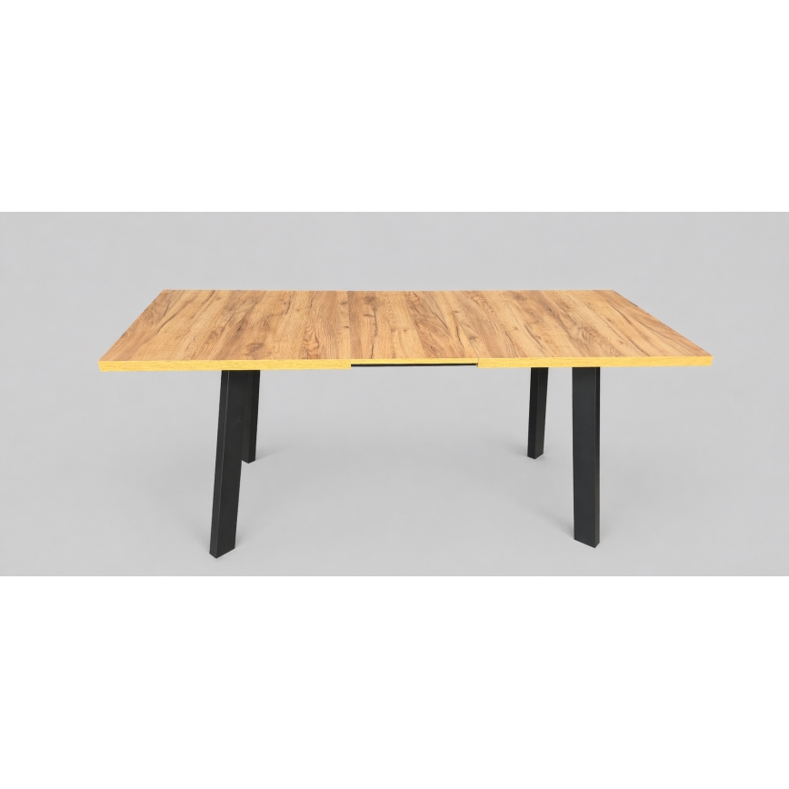 Ausziehbarer Esstisch KERNO 150/190x80 cm Eiche Craft/Schwarz