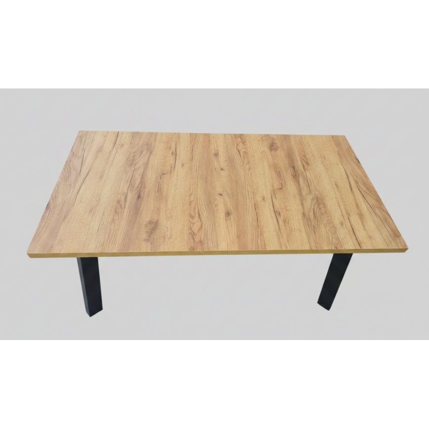 Ausziehbarer Esstisch KERNO 150/190x80 cm Eiche Craft/Schwarz