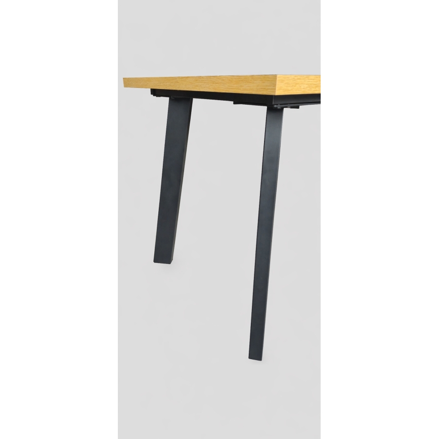 Ausziehbarer Esstisch KERNO 150/190x80 cm Eiche Craft/Schwarz