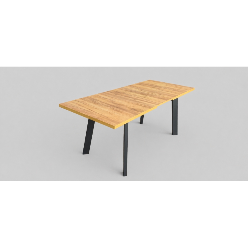 Ausziehbarer Esstisch KERNO 150/190x80 cm Eiche Craft/Schwarz