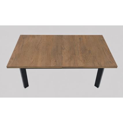 Ausziehbarer Esstisch KERNO 150/190x80 cm Eiche Lefkas/schwarz