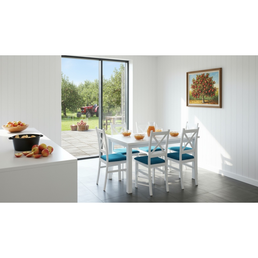 Ausziehbarer Esstisch LIAM Weiß