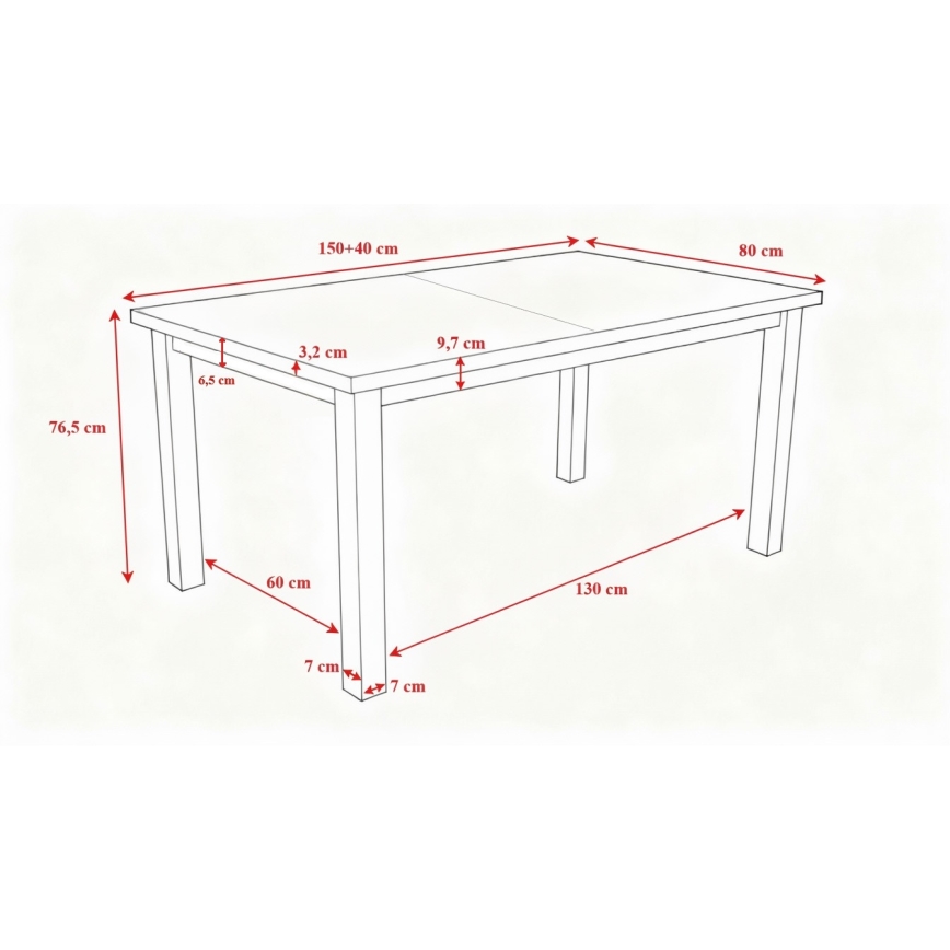 Ausziehbarer Esstisch LIAM Weiß