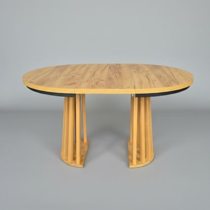 Ausziehbarer Esstisch NEXUS 100/140x77 cm Craft-Eiche/schwarz