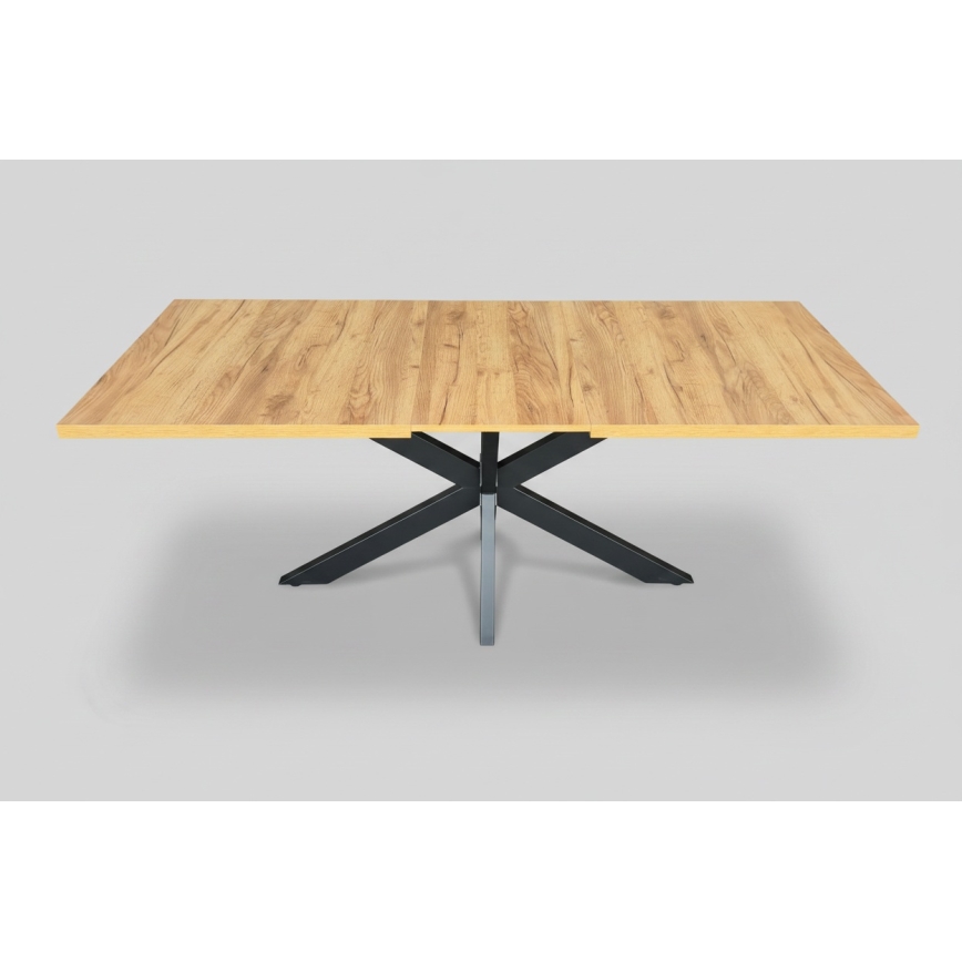Ausziehbarer Esstisch SAMLE 150/190x80 cm Eiche Craft/schwarz