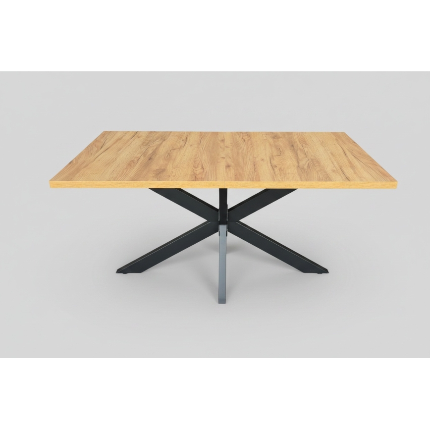 Ausziehbarer Esstisch SAMLE 150/190x80 cm Eiche Craft/schwarz