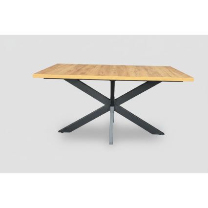 Ausziehbarer Esstisch SAMLE 150/190x80 cm Eiche Craft/schwarz