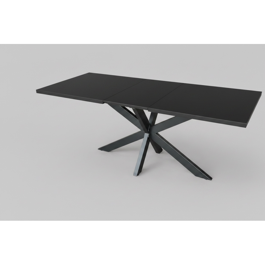 Ausziehbarer Esstisch SAMLE 150/190x80 cm schwarz