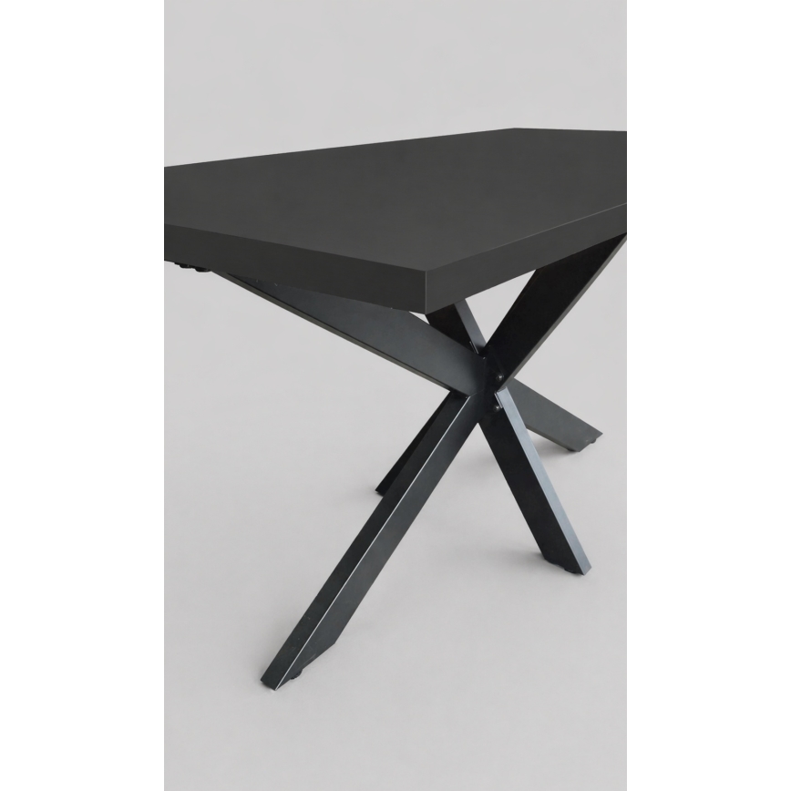 Ausziehbarer Esstisch SAMLE 150/190x80 cm schwarz