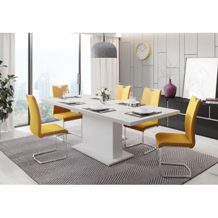 Ausziehbarer Esstisch STRAP 160/200 x 90 cm weiß