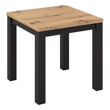 Ausziehbarer Esstisch ZARO 80/160x80 cm Artisan-Eiche/schwarz