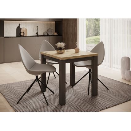 Ausziehbarer Esstisch ZARO 80/160x80 cm Artisan-Eiche/schwarz