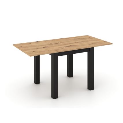 Ausziehbarer Esstisch ZARO 80/160x80 cm Artisan-Eiche/schwarz