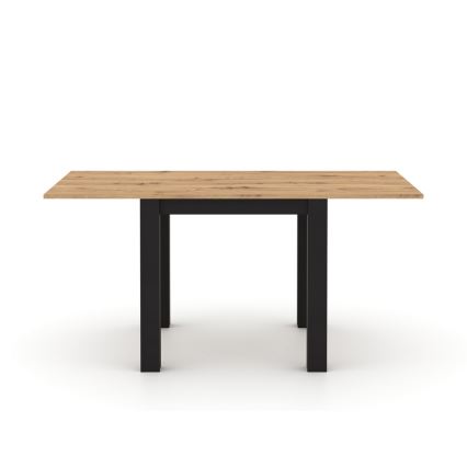 Ausziehbarer Esstisch ZARO 80/160x80 cm Artisan-Eiche/schwarz