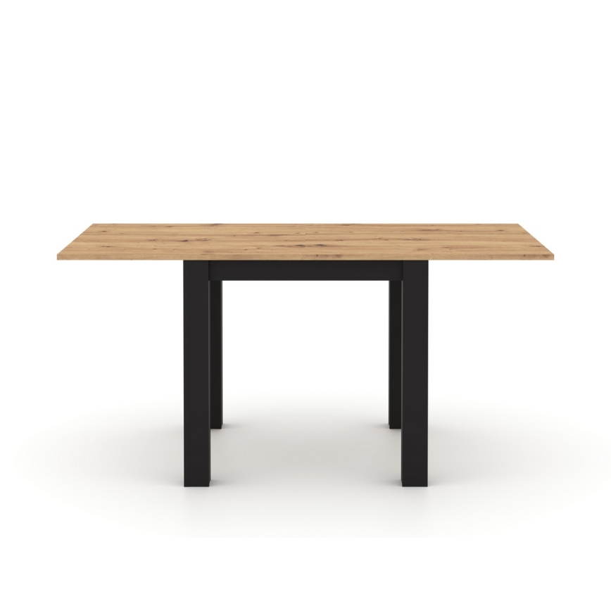 Ausziehbarer Esstisch ZARO 80/160x80 cm Artisan-Eiche/schwarz