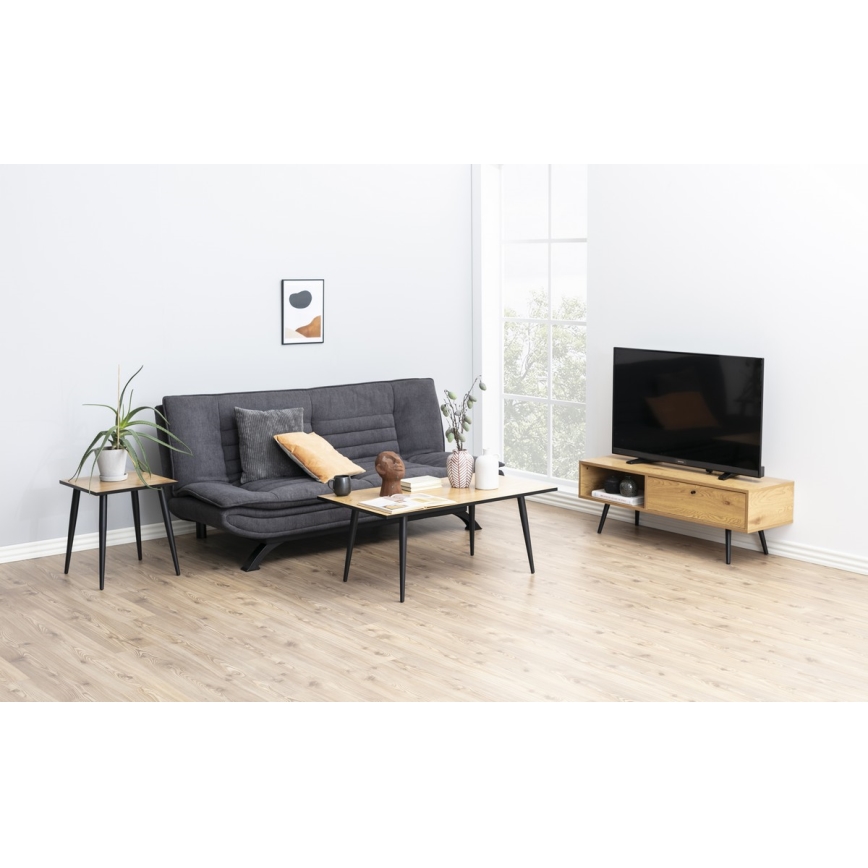 Ausziehbares Zweisitzersofa AIRI in Dunkelgrau