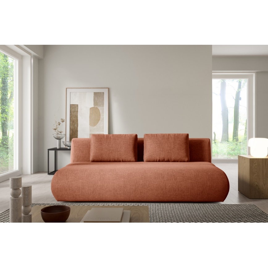 Ausziehbares Dreisitzsofa FANO in Braun