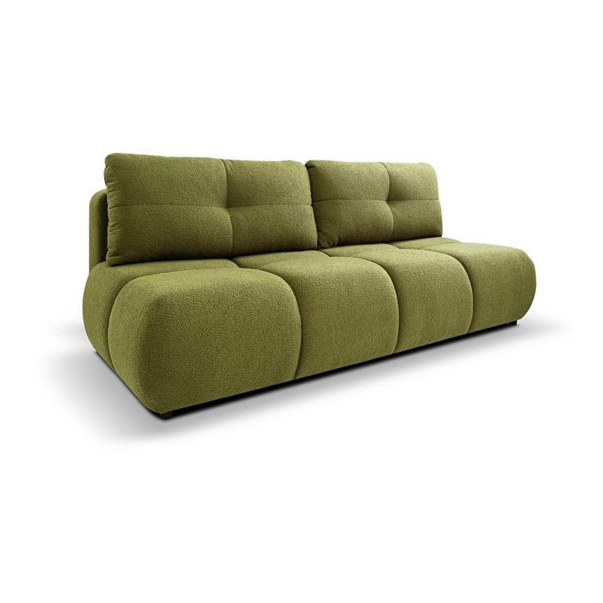 Ausziehbares 3-Sitzer-Sofa mit Stauraum NUORO, grün
