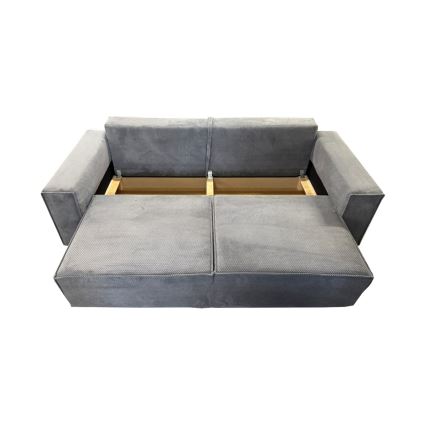 Ausziehbares Dreisitzer-Sofa mit Stauraum RONDA in Grau