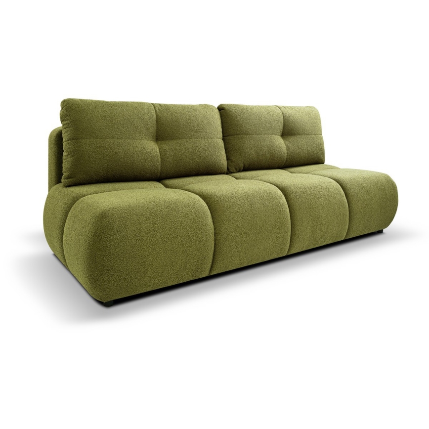 Ausziehbares 3-sitziges Sofa mit Stauraum NUORO, grün