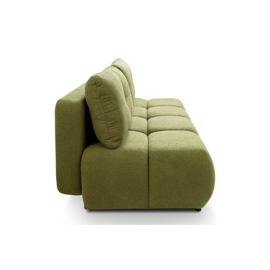 Ausziehbares 3-sitziges Sofa mit Stauraum NUORO, grün