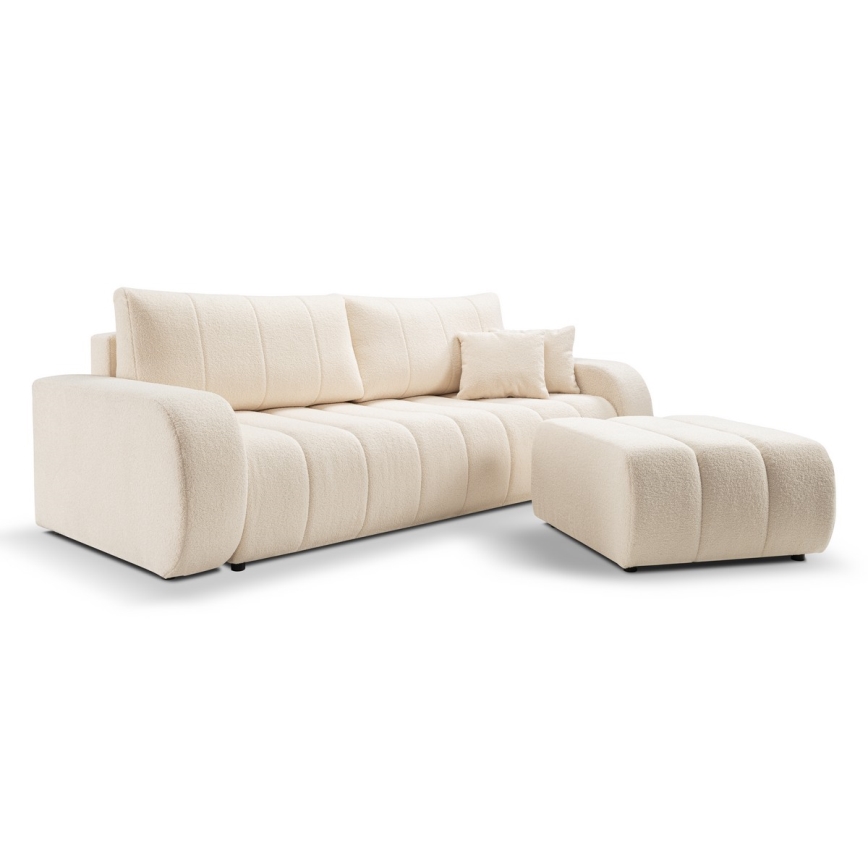 Ausziehbares 3‑Sitzer-Sofa DESIO, Beige
