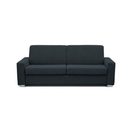 Ausziehbares Dreisitzer-Schlafsofa LEKA, blau – für den täglichen Schlaf