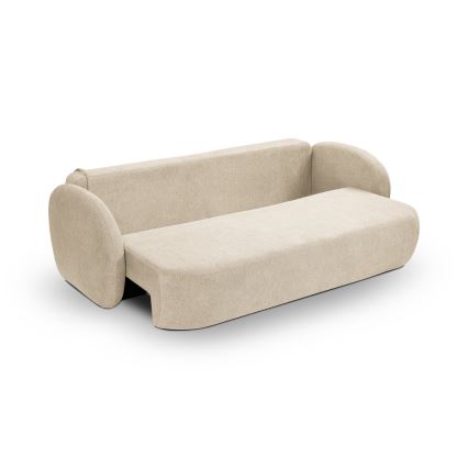 Ausziehbares Dreisitzer-Schlafsofa OLBIA, beige