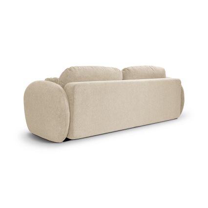 Ausziehbares Dreisitzer-Schlafsofa OLBIA, beige