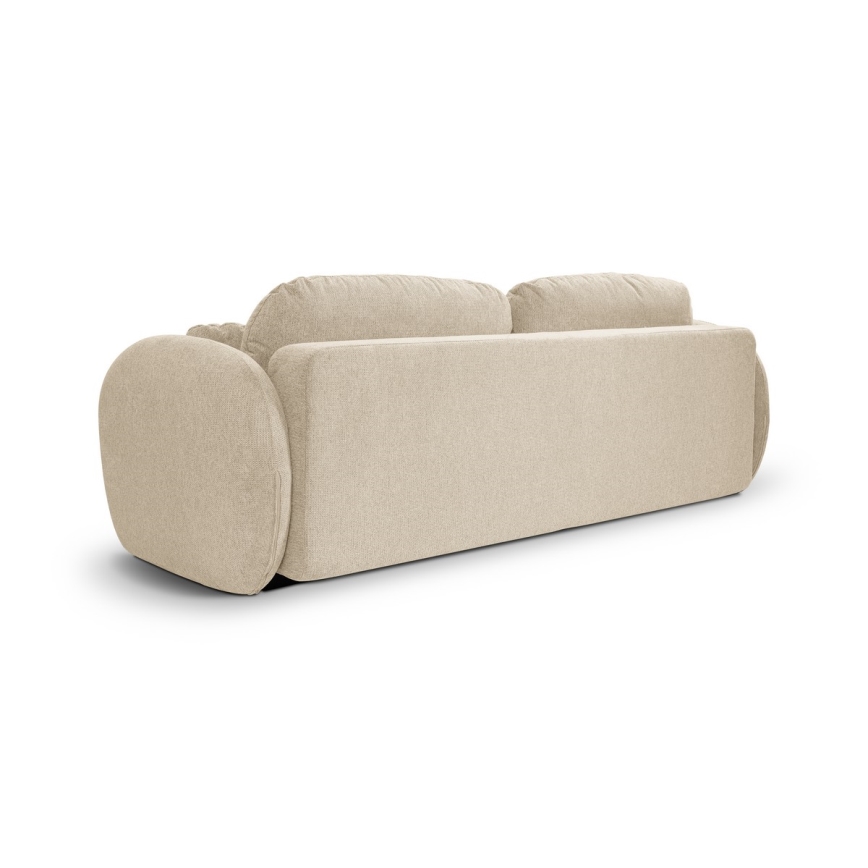 Ausziehbares Dreisitzer-Schlafsofa OLBIA, beige