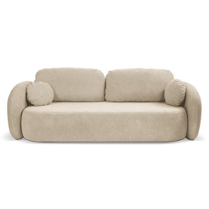 Ausziehbares Dreisitzer-Schlafsofa OLBIA, beige