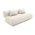 Ausziehbares Dreisitzer-Sofa FANO, cremefarben