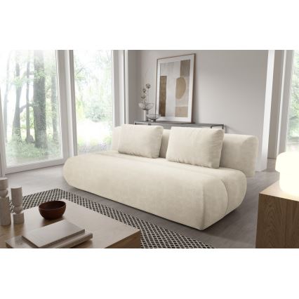 Ausziehbares Dreisitzer-Sofa FANO, cremefarben