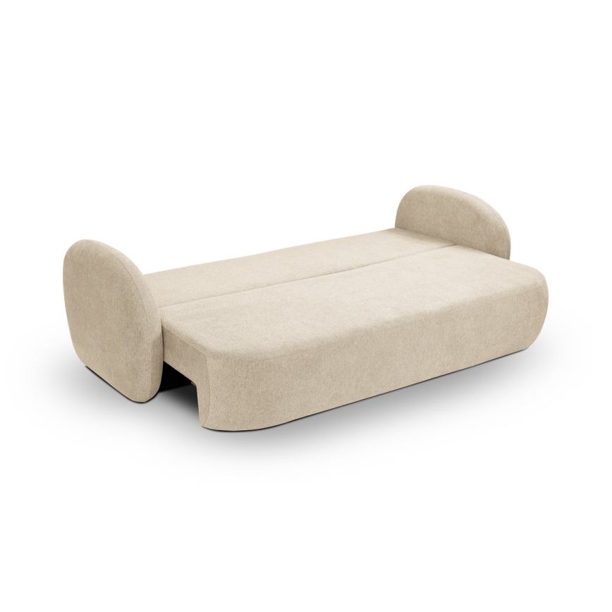 Ausziehbares Dreisitzer-Sofa OLBIA beige