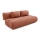 Ausziehbares Dreisitzsofa FANO in Braun