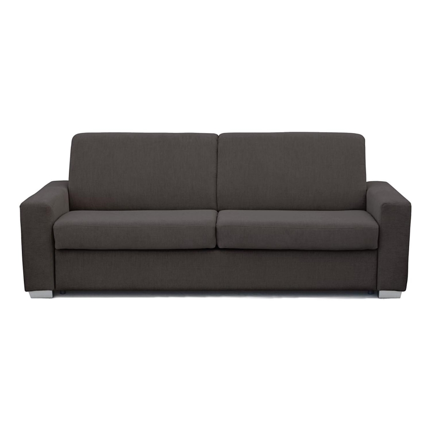 Ausziehbares Dreisitzsofa LEKA in Braun für den täglichen Gebrauch