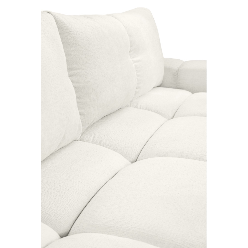 Ausziehbares, gepolstertes 3‑Sitzer‑Sofa ALMADA mit Stauraum, beige