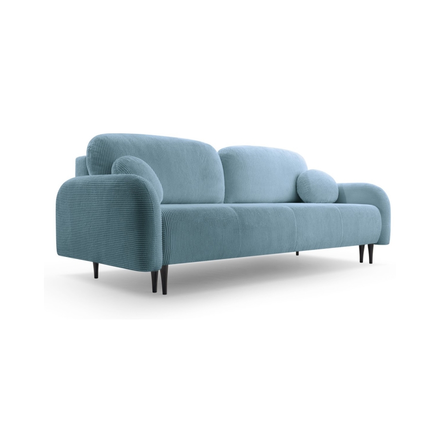 Ausziehbares, gepolstertes 3‑Sitzer‑Sofa CLOUDY, Türkis
