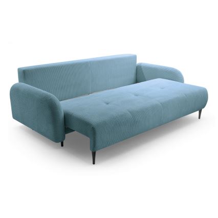Ausziehbares, gepolstertes 3‑Sitzer‑Sofa CLOUDY, Türkis